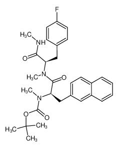((R)-1-{[(R)-2-(4-Fluoro-phenyl)-1-methylcarbamoyl-ethyl]-methyl-carbamoyl}-2-naphthalen-2-yl-ethyl)-methyl-carbamic acid tert-butyl ester_193085-57-3