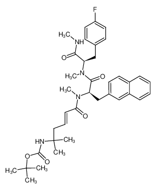 {(E)-4-[((R)-1-{[(R)-2-(4-Fluoro-phenyl)-1-methylcarbamoyl-ethyl]-methyl-carbamoyl}-2-naphthalen-2-yl-ethyl)-methyl-carbamoyl]-1,1-dimethyl-but-3-enyl}-carbamic acid tert-butyl ester_193085-59-5