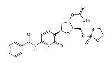 (2R,3S,5R)-5-(4-benzamido-2-oxopyrimidin-1(2H)-yl)-2-(((2-sulfido-1,3,2-oxathiaphospholan-2-yl)oxy)methyl)tetrahydrofuran-3-yl acetate_193093-37-7