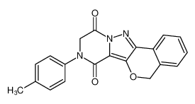 8-(p-tolyl)-8,9-dihydro-5H-isochromeno[4',3':3,4]pyrazolo[1,5-a]pyrazine-7,10-dione_193097-77-7
