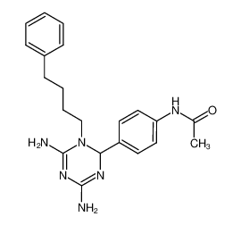 N-{4-[4,6-diamino-1-(4-phenyl-butyl)-1,2-dihydro-[1,3,5]triazin-2-yl]-phenyl}-acetamide_1931-06-2