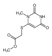 6-methoxycarbonylmethylenethio-1-methyluracil_193196-39-3
