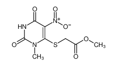 methyl 2-((3-methyl-5-nitro-2,6-dioxo-1,2,3,6-tetrahydropyrimidin-4-yl)thio)acetate_193196-43-9