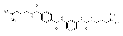 N1-(3-(dimethylamino)propyl)-N4-(3-(3-(3-(dimethylamino)propyl)ureido)phenyl)terephthalamide_193206-33-6