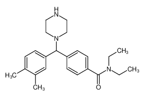 (+-) 4-((α-(1-Piperazinyl))-3,4-dimethylbenzyl)-N,N-diethylbenzamide_193216-86-3