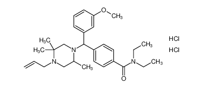 4-((4-allyl-2,5,5-trimethylpiperazin-1-yl)(3-methoxyphenyl)methyl)-N,N-diethylbenzamide dihydrochloride_193216-89-6
