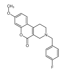 3-(4-fluorobenzyl)-8-methoxy-1,2,3,4-tetrahydro-5H-chromeno[3,4-c]pyridin-5-one_193217-53-7