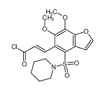 (E)-3-[6,7-Dimethoxy-4-(piperidine-1-sulfonyl)-benzofuran-5-yl]-acryloyl chloride_193220-44-9