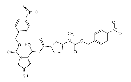 4-nitrobenzyl (2S,4S)-2-(1-hydroxy-3-((S)-3-(methyl(((4-nitrobenzyl)oxy)carbonyl)amino)pyrrolidin-1-yl)-3-oxopropyl)-4-mercaptopyrrolidine-1-carboxylate_193267-65-1
