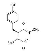 1,4-dimethyl-3-(p-hydroxy)benzyl-2,5-piperazinedione_193274-66-7