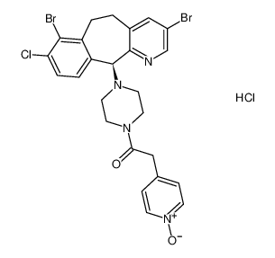 (S)-4-(2-(4-(3,7-dibromo-8-chloro-6,11-dihydro-5H-benzo[5,6]cyclohepta[1,2-b]pyridin-11-yl)piperazin-1-yl)-2-oxoethyl)pyridine 1-oxide hydrochloride_193275-74-0