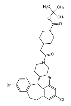(+)-1,1-dimethylethyl[[[4-(8-chloro-3,10-dibromo-6,11-dihydro-5H-benzo-[5,6]cyclohepta[1,2-b]pyridin-11(R)-yl)-1-piperidinyl]-carbonyl]-methyl]-1-piperidinecarboxylate_193276-76-5