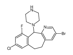 4-(3-bromo-8-chloro-10-fluoro-6,11-dihydro-5H-benzo(5,6)cyclohepta(1,2-b)pyridin-11-yl)-1-piperazine_193276-93-6