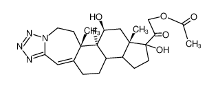 21-acetoxy-9-fluoro-11,17-dihydroxy-tetrazolo[1',5':3,4]-4a-homo-pregn-4a-en-20-one_19328-24-6