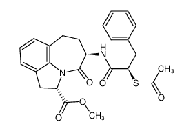 methyl (3R,6S)-3-((R)-2-(acetylthio)-3-phenylpropanamido)-4-oxo-1,2,3,4,6,7-hexahydroazepino[3,2,1-hi]indole-6-carboxylate_193280-47-6