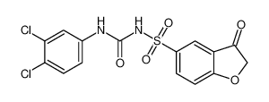 N-((3,4-dichlorophenyl)carbamoyl)-3-oxo-2,3-dihydrobenzofuran-5-sulfonamide_193281-17-3
