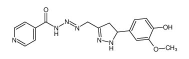 (E)-(3-((5-(4-hydroxy-3-methoxyphenyl)-4,5-dihydro-1H-pyrazol-3-yl)methyl)triaz-2-en-1-yl)(pyridin-4-yl)methanone_193284-39-8