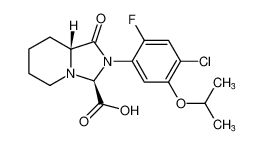 (3S,8aR)-2-(4-chloro-2-fluoro-5-isopropoxyphenyl)-1-oxooctahydroimidazo[1,5-a]pyridine-3-carboxylic acid_193341-63-8