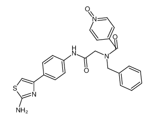 4-((2-((4-(2-aminothiazol-4-yl)phenyl)amino)-2-oxoethyl)(benzyl)carbamoyl)pyridine 1-oxide_193346-22-4
