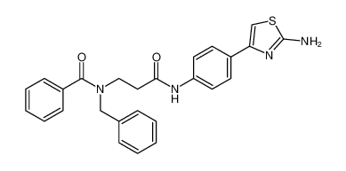N-(3-((4-(2-aminothiazol-4-yl)phenyl)amino)-3-oxopropyl)-N-benzylbenzamide_193347-77-2