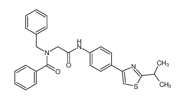 N-benzyl-N-(2-((4-(2-isopropylthiazol-4-yl)phenyl)amino)-2-oxoethyl)benzamide_193348-24-2