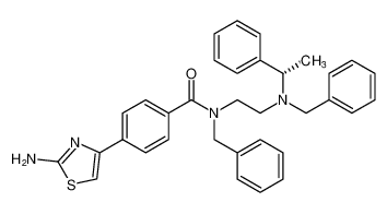 (S)-4-(2-aminothiazol-4-yl)-N-benzyl-N-(2-(benzyl(1-phenylethyl)amino)ethyl)benzamide_193349-85-8