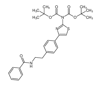 Imidodicarbonic acid, [4-[4-[2-(benzoylamino)ethyl]phenyl]-2-thiazolyl]-,bis(1,1-dimethylethyl) ester_193350-53-7