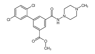 methyl 2',5'-dichloro-5-((4-methylpiperazin-1-yl)carbamoyl)-[1,1'-biphenyl]-3-carboxylate_193353-49-0