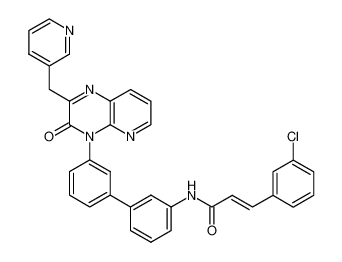 4-[3-[3-[(E)-3-(3-Chlorophenyl)propenoylamino]phenyl]phenyl]-2-(3-pyridylmethyl)-3-oxo-3,4-dihydropyrido[2,3-b]pyrazine_193356-72-8