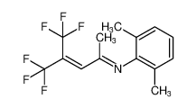 (E)-N-(2,6-dimethylphenyl)-5,5,5-trifluoro-4-(trifluoromethyl)pent-3-en-2-imine_193360-66-6
