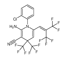 2-amino-1-(2-chlorophenyl)-6-(3,3,3-trifluoro-2-(trifluoromethyl)prop-1-en-1-yl)-4,4-bis(trifluoromethyl)-1,4-dihydropyridine-3-carbonitrile_193360-73-5