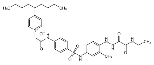Pyridinium,4-(1-butylpentyl)-1-[2-[[4-[[[4-[2-[(ethylamino)oxoacetyl]hydrazino]-3-methylphenyl]amino]sulfonyl]phenyl]amino]-2-oxoethyl]-, chloride_193401-28-4