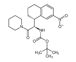tert-butyl ((R)-1-((R)-7-nitro-1,2,3,4-tetrahydronaphthalen-1-yl)-2-oxo-2-(piperidin-1-yl)ethyl)carbamate_193402-76-5