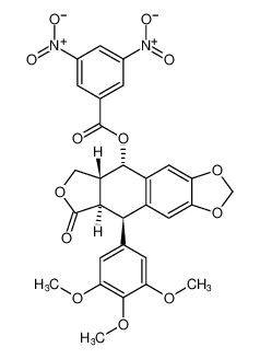 (5S,5aR,8aR,9R)-8-oxo-9-(3,4,5-trimethoxyphenyl)-5,5a,6,8,8a,9-hexahydrofuro[3',4':6,7]naphtho[2,3-d][1,3]dioxol-5-yl 3,5-dinitrobenzoate_193404-43-2