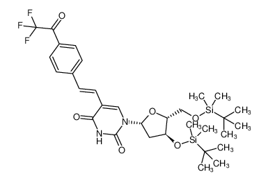 Uridine,2'-deoxy-3',5'-bis-O-[(1,1-dimethylethyl)dimethylsilyl]-5-[(1E)-2-[4-(trifluoroacetyl)phenyl]ethenyl]-_193418-16-5