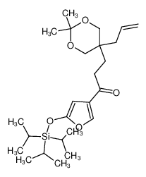 3-[2',2'-Dimethyl-5'-(prop-2'-enyl)-1',3'-dioxan-5'-yl]-1-(2''-triisopropylsilyloxyfuran-4''-yl)-1-oxopropane_193481-16-2