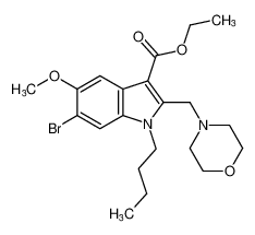 ethyl 6-bromo-1-butyl-5-methoxy-2-(morpholinomethyl)-1H-indole-3-carboxylate_193483-14-6