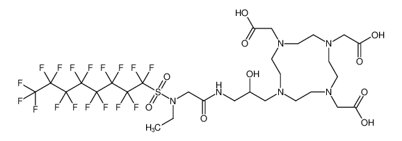 1,4,7,10-Tetraazacyclododecane-1,4,7-triacetic acid,10-[3-[[[ethyl[(heptadecafluorooctyl)sulfonyl]amino]acetyl]amino]-2-hydroxypropyl]-_193528-82-4