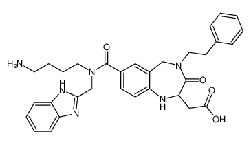 2-(7-(((1H-benzo[d]imidazol-2-yl)methyl)(4-aminobutyl)carbamoyl)-3-oxo-4-phenethyl-2,3,4,5-tetrahydro-1H-benzo[e][1,4]diazepin-2-yl)acetic acid_193532-53-5