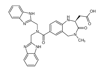 (S)-2-(7-(bis((1H-benzo[d]imidazol-2-yl)methyl)carbamoyl)-4-methyl-3-oxo-2,3,4,5-tetrahydro-1H-benzo[e][1,4]diazepin-2-yl)acetic acid_193532-57-9