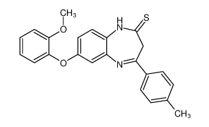 7-(2-methoxyphenoxy)-4-(p-tolyl)-1,3-dihydro-2H-benzo[b][1,4]diazepine-2-thione_193539-77-4