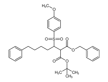 Propanedioic acid, [1-[(4-methoxyphenyl)sulfonyl]-5-phenylpentyl]-,1,1-dimethylethyl phenylmethyl ester_193550-59-3