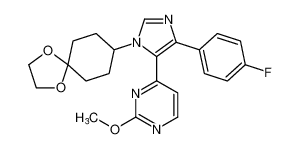 4-(4-(4-fluorophenyl)-1-(1,4-dioxaspiro[4.5]decan-8-yl)-1H-imidazol-5-yl)-2-methoxypyrimidine_193551-31-4