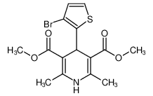 dimethyl 4-(3-bromothiophen-2-yl)-2,6-dimethyl-1,4-dihydropyridine-3,5-dicarboxylate_193602-39-0