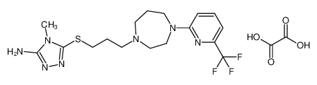 4H-1,2,4-Triazol-3-amine,5-[[3-[hexahydro-4-[6-(trifluoromethyl)-2-pyridinyl]-1H-1,4-diazepin-1-yl]propyl]thio]-4-methyl-, ethanedioate (1:1)_193610-86-5