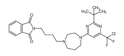 2-(4-(4-(2-(tert-butyl)-6-(chlorodifluoromethyl)pyrimidin-4-yl)-1,4-diazepan-1-yl)butyl)isoindoline-1,3-dione_193611-19-7