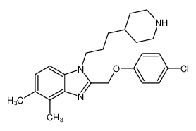2-((4-chlorophenoxy)methyl)-4,5-dimethyl-1-(3-(piperidin-4-yl)propyl)-1H-benzo[d]imidazole_193626-82-3