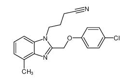 4-(2-((4-chlorophenoxy)methyl)-4-methyl-1H-benzo[d]imidazol-1-yl)butanenitrile_193627-14-4
