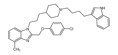 1-(3-(1-(4-(1H-indol-3-yl)butyl)piperidin-4-yl)propyl)-2-((4-chlorophenoxy)methyl)-4-methyl-1H-benzo[d]imidazole_193628-84-1