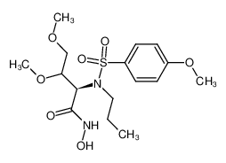 N-hydroxy-2(R)-[(4-methoxybenzenesulfonyl)(n-propyl)amino]-3,4-dimethoxybutanamide_193630-46-5